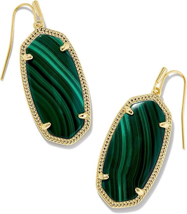 Kendra Scott Women's Elle Drop Earrings Gold Green Malachite One Size | Amazon (US)