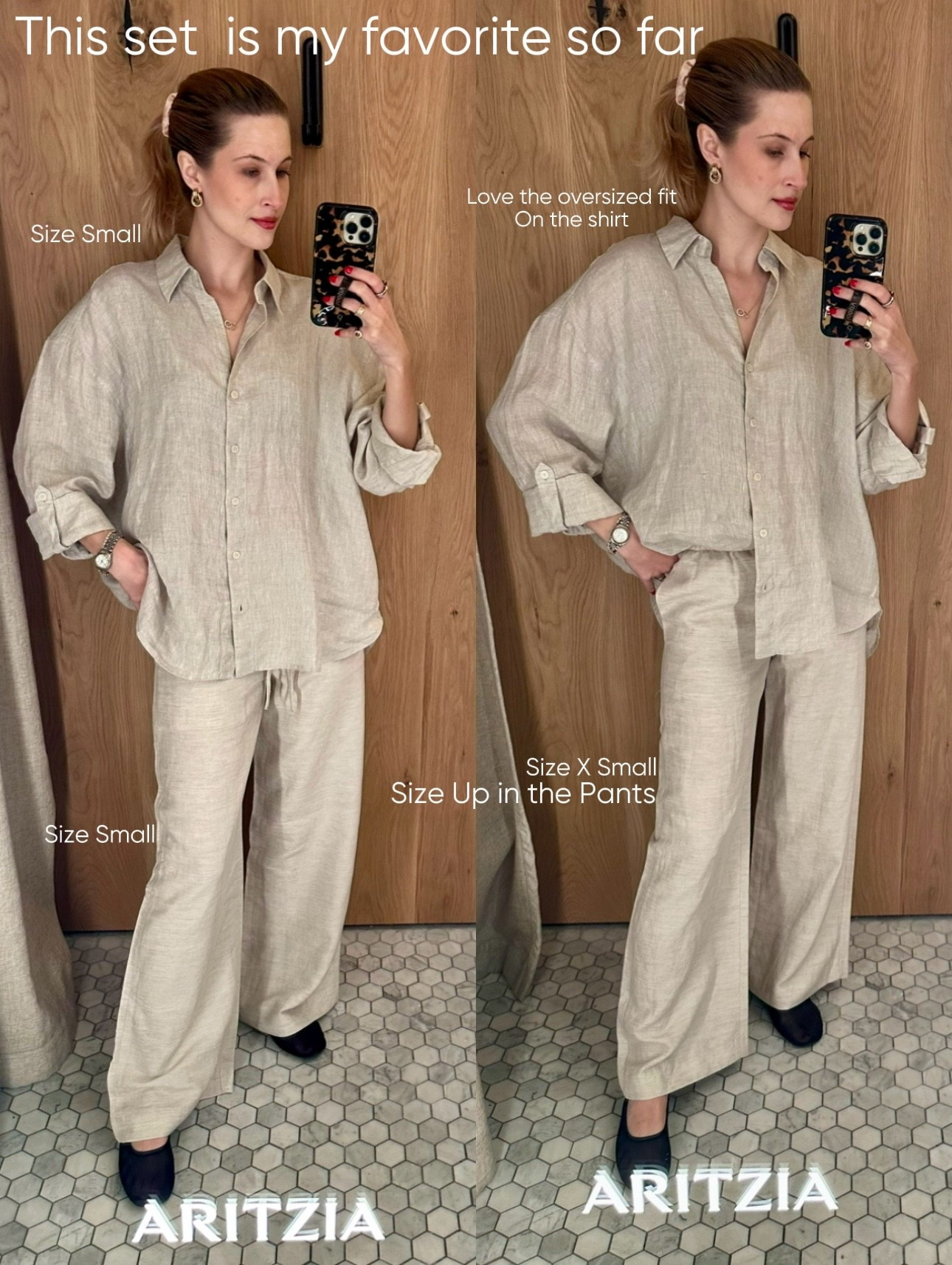 My favorite of the linen sets I tried. From the color(which was a touch on the cooler side) to the weight of the linen, and the overall cut-I love the oversized shirt 

Wearing a small in both top & bottom & the color is Ecru 

Linen pants | vacation outfit | liken shirt | linen set 

#LTKTravel #LTKootd #LTKSwim