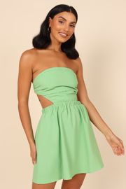 Nandita Mini Cutout Dress - Green | Petal & Pup (US)