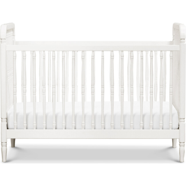 Liberty 3-in-1 Convertible Spindle Crib with Toddler Bed Conversion Kit, Warm White | Maisonette