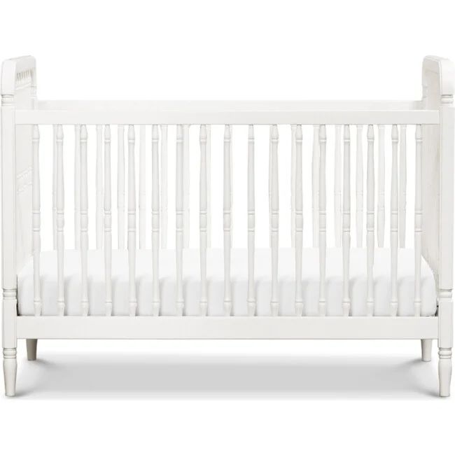 Liberty 3-in-1 Convertible Spindle Crib with Toddler Bed Conversion Kit, Warm White | Maisonette