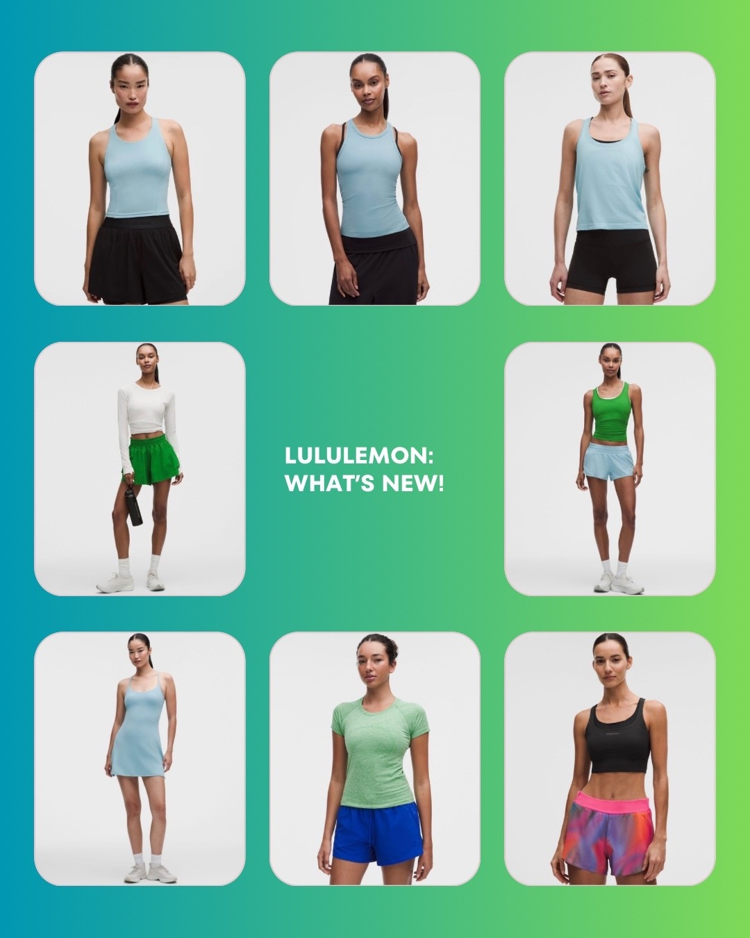 this week’s @lululemon drop features two new colors! Chameleon 💚 and Seafoam 🩵

#LTKActive #LTKfitnessgoals