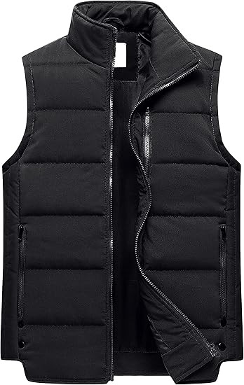 Chrisuno Women's Puffer Vest Casual Stand Collar Quilted Waistcoat Outdoor Padded Ski Vest | Amazon (US)