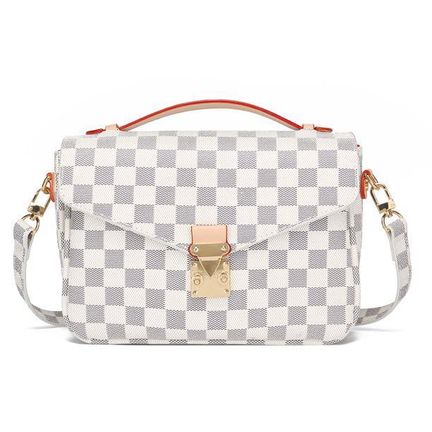 Colisha Checkered Tote Shoulder Handbags Bag with inner pouch PU Vegan Leather For Xmas Christmas... | Walmart (US)