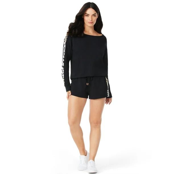 Sofia Intimates by Sofia Vergara Women's and Women's Plus Size Boatneck Top and Shorts Set | Walmart (US)