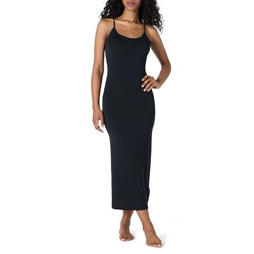 Amazon Essentials Women's Soft Modal Sleepwear Slip Dress, Black, Small | Amazon (US)