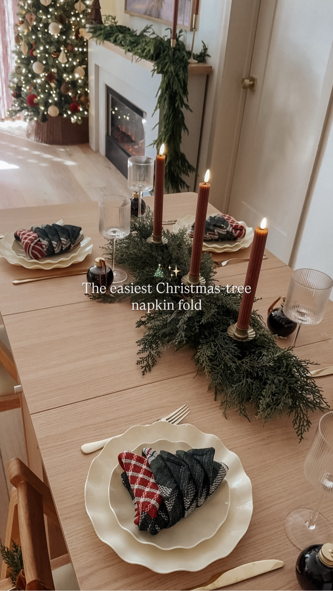 A classic, cozy touch for your holiday tablescape 🎄

These napkins are giving classic Christmas with a hint of that Ralph-Lauren-holiday feel. Simple, festive, and the easiest way to make your table feel warm and cozy!

#holidaydecor #holidayparty #holidayseason #christmasdecor #tablescape 

#LTKHome #LTKParties #LTKHoliday