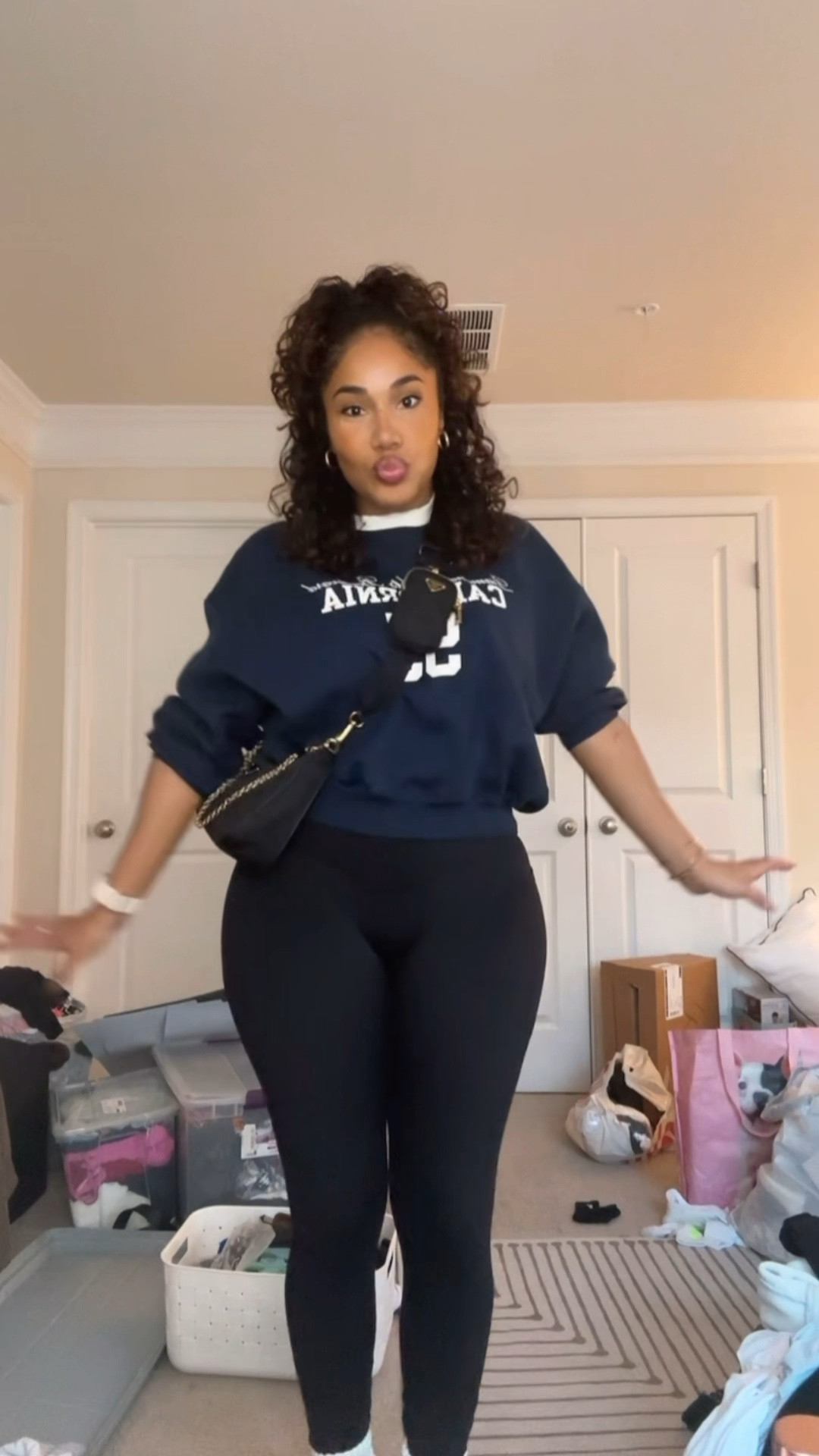 I’ve been deep cleaning my house all week and needed some fresh air so I got myself together and we went to get Mexican food 🇲🇽🌮🌯 It was just what I needed 🥰 halara leggings, graphic sweatshirt, Prada bag, new balance, curly hair routine 

#LTKStyleTip #LTKBeauty #LTKFindsUnder50