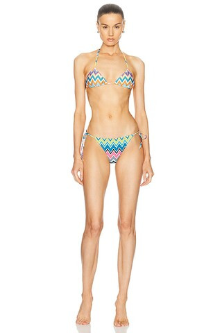 Missoni Triangle Bikini Set in Carioca Micro Chevron | FWRD | FWRD 