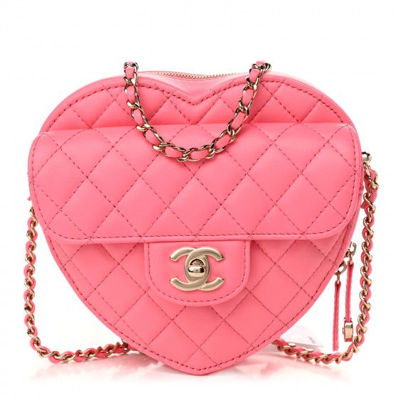 CHANEL Lambskin Quilted CC In Love Heart Bag Pink | FASHIONPHILE | Fashionphile
