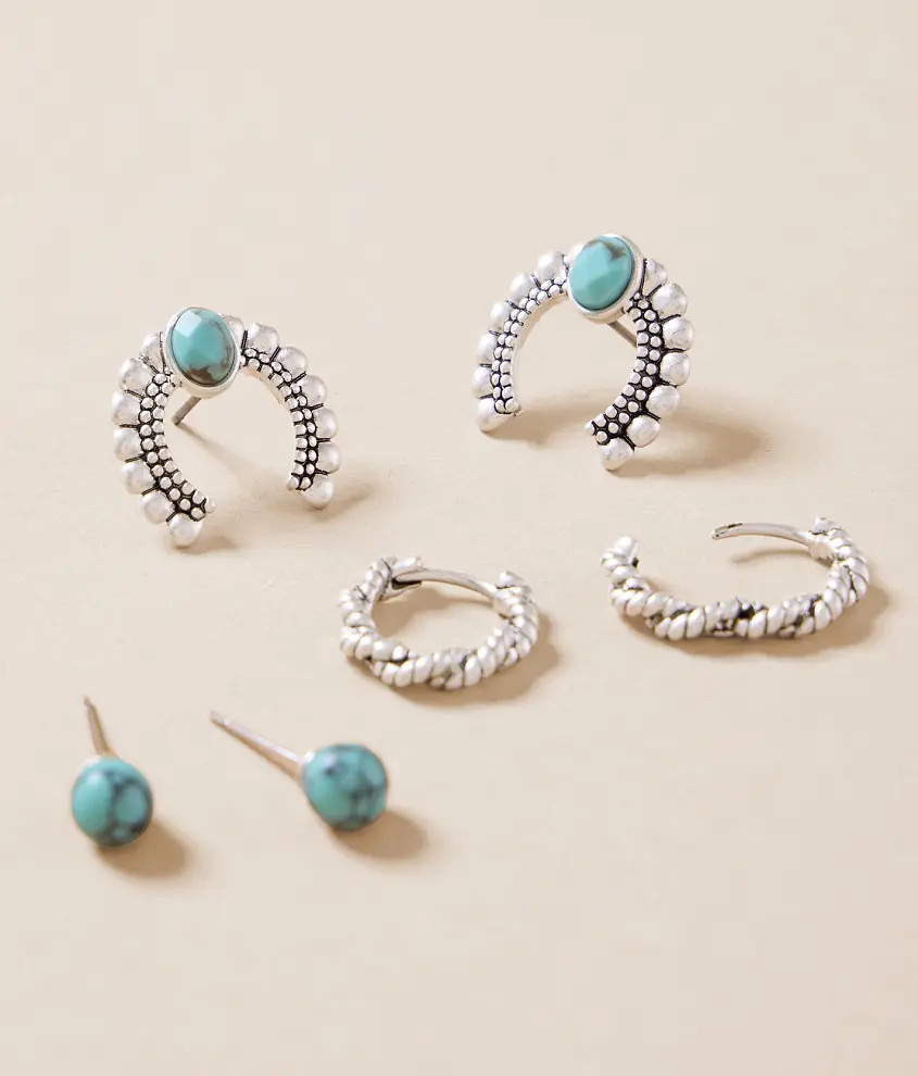 3 Pack Horseshoe Earring Set | Buckle