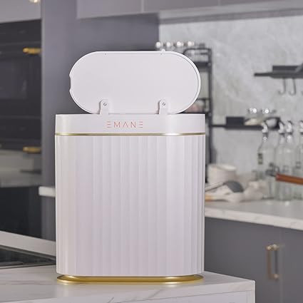 EMANE Motion Sensor Smart Garbage Bin with No Show Trash Bag Design - Durable & Waterproof Smart ... | Amazon (US)