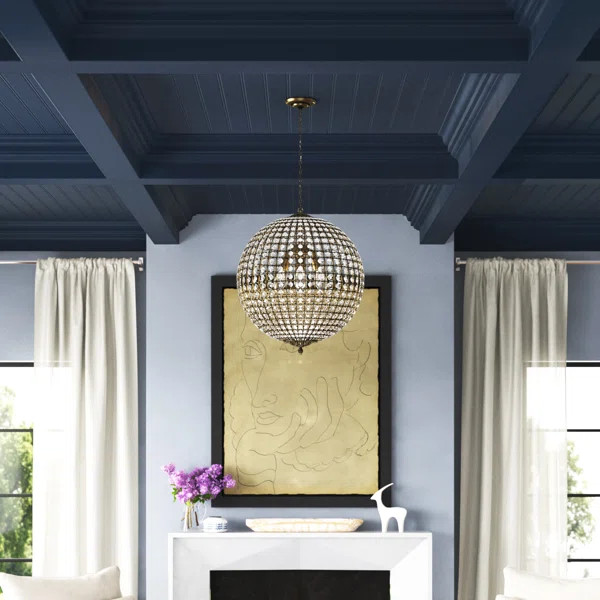 Stoke Bishop 4 - Light Globe Pendant with Crystal Accents | Wayfair Professional