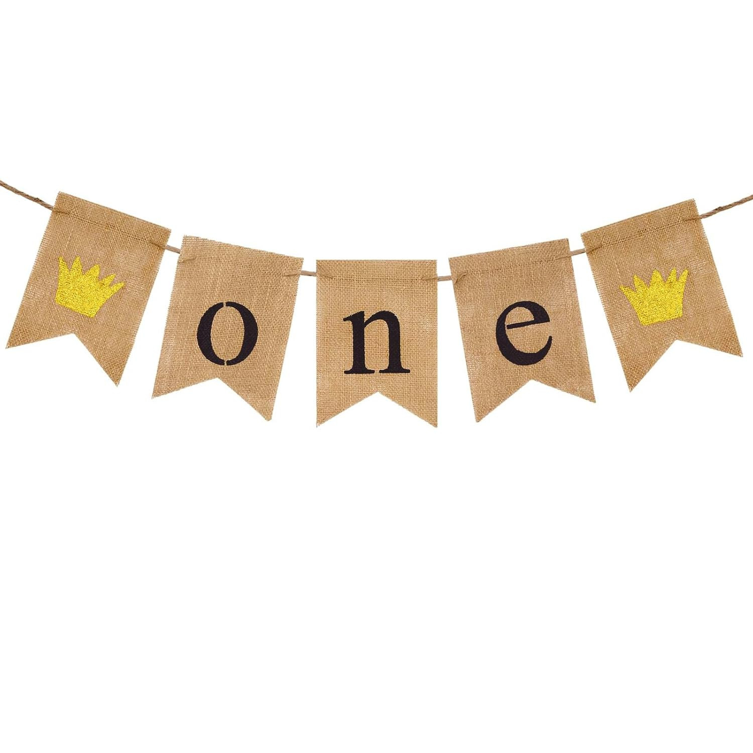 G2PLUS ONE Burlap Banner for First Birthday, One Birthday Banner, 1st Birthday Burlap Banner, 1st... | Amazon (UK)