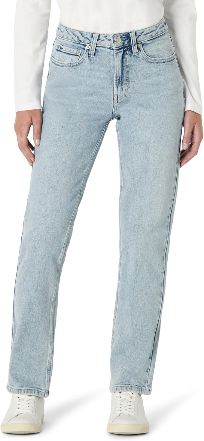 Amazon Essentials Women's High-Rise Straight Leg Jean | Amazon (US)