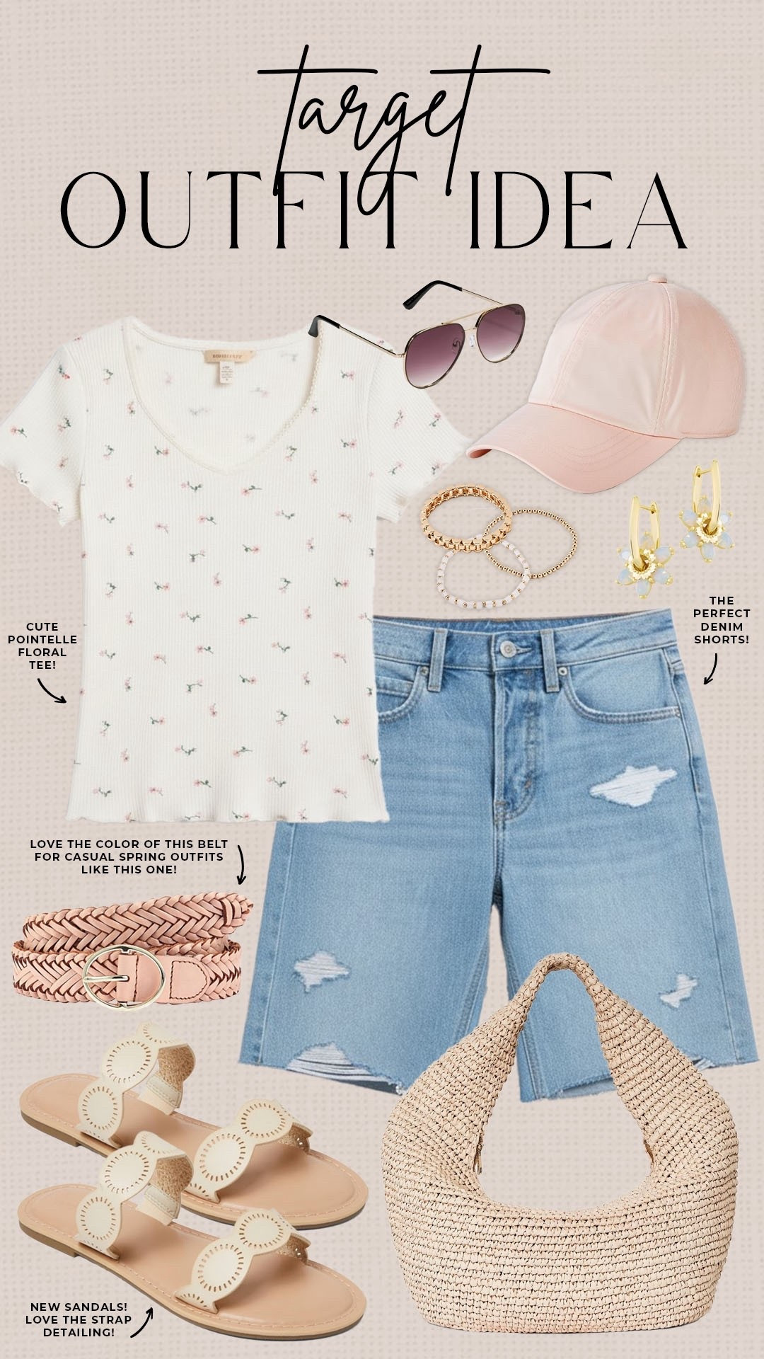 Casual cute spring outfit from Target!

#targetfinds

Target finds. Target fashion. Target denim shorts. Target spring style. Floral pointelle spring tee. Trendy spring outfit  

#LTKmomlife #LTKSeasonal #LTKootd