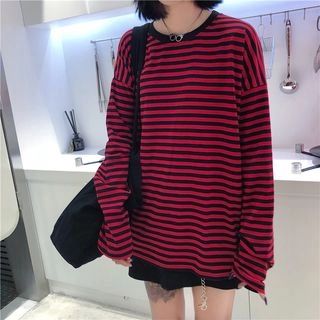 Striped Long-Sleeve T-Shirt | YesStyle Global