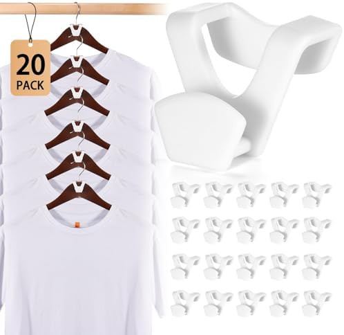 HOUSE DAY Space Saving Hangers 20 Pack, Clothes Hanger Connector Hooks, Heavy Duty Closet Space S... | Amazon (US)