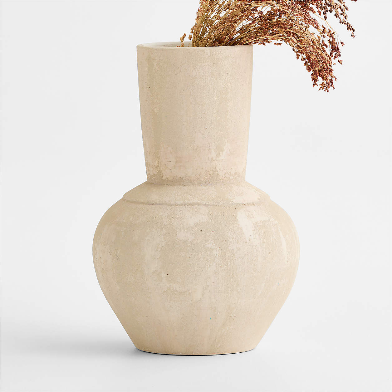 Berkshire Brown Small Vase 7.5" | Crate & Barrel | Crate & Barrel