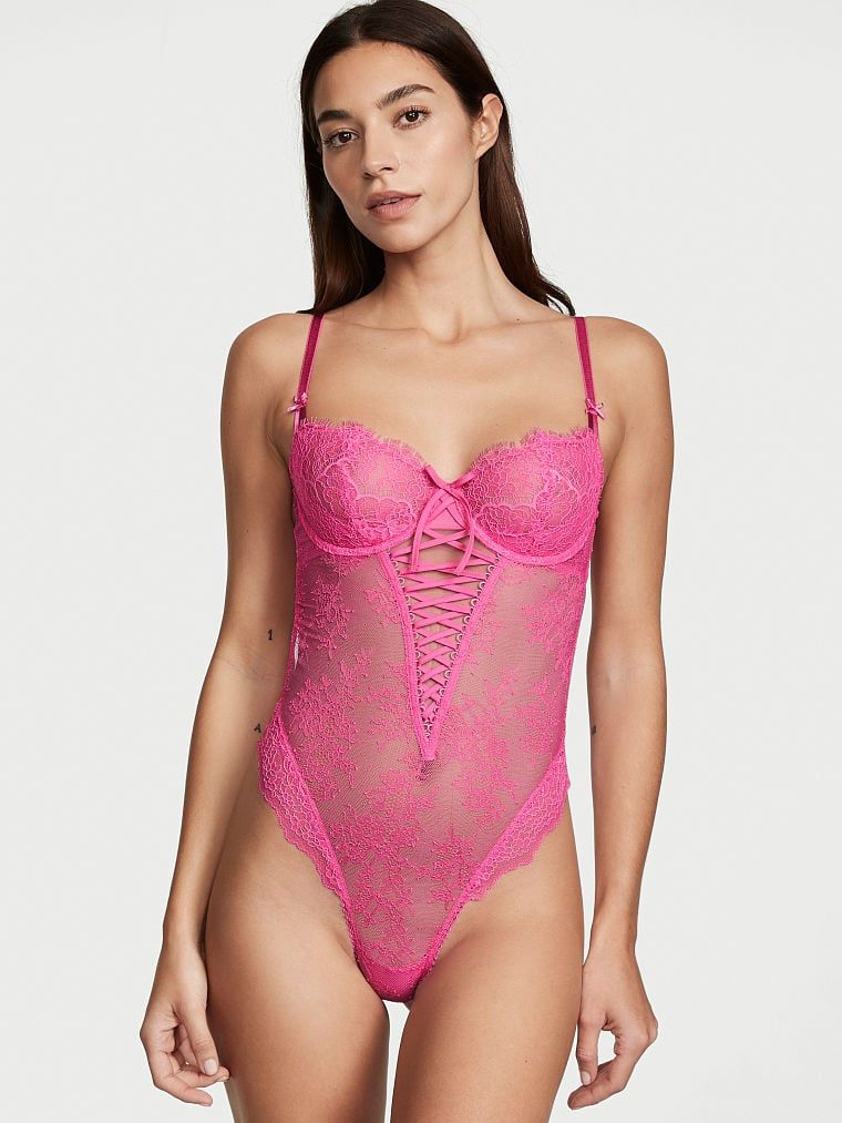 Wicked Unlined Lace-Up Teddy | Victoria's Secret (US / CA )