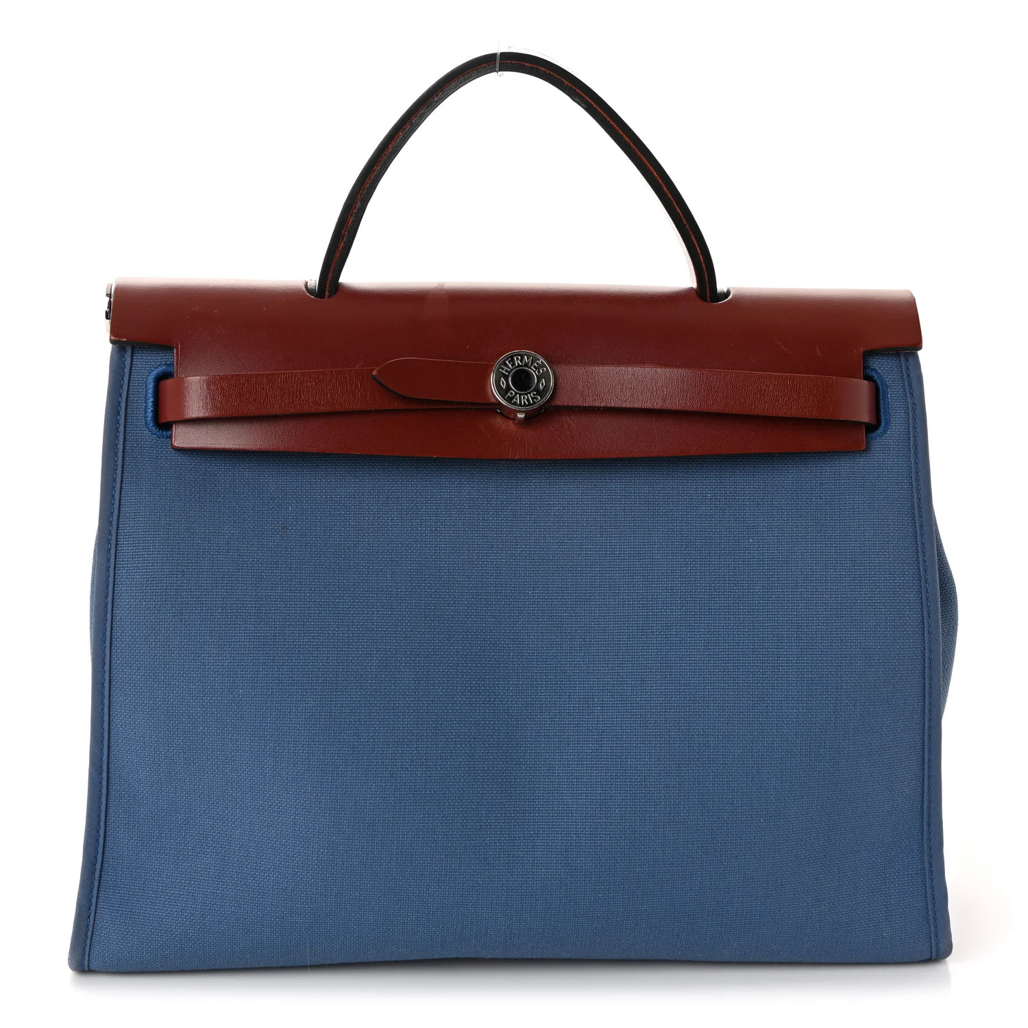Vache Hunter Toile Militaire Herbag Zip 31 PM Bleu Agate Rouge H | FASHIONPHILE (US)