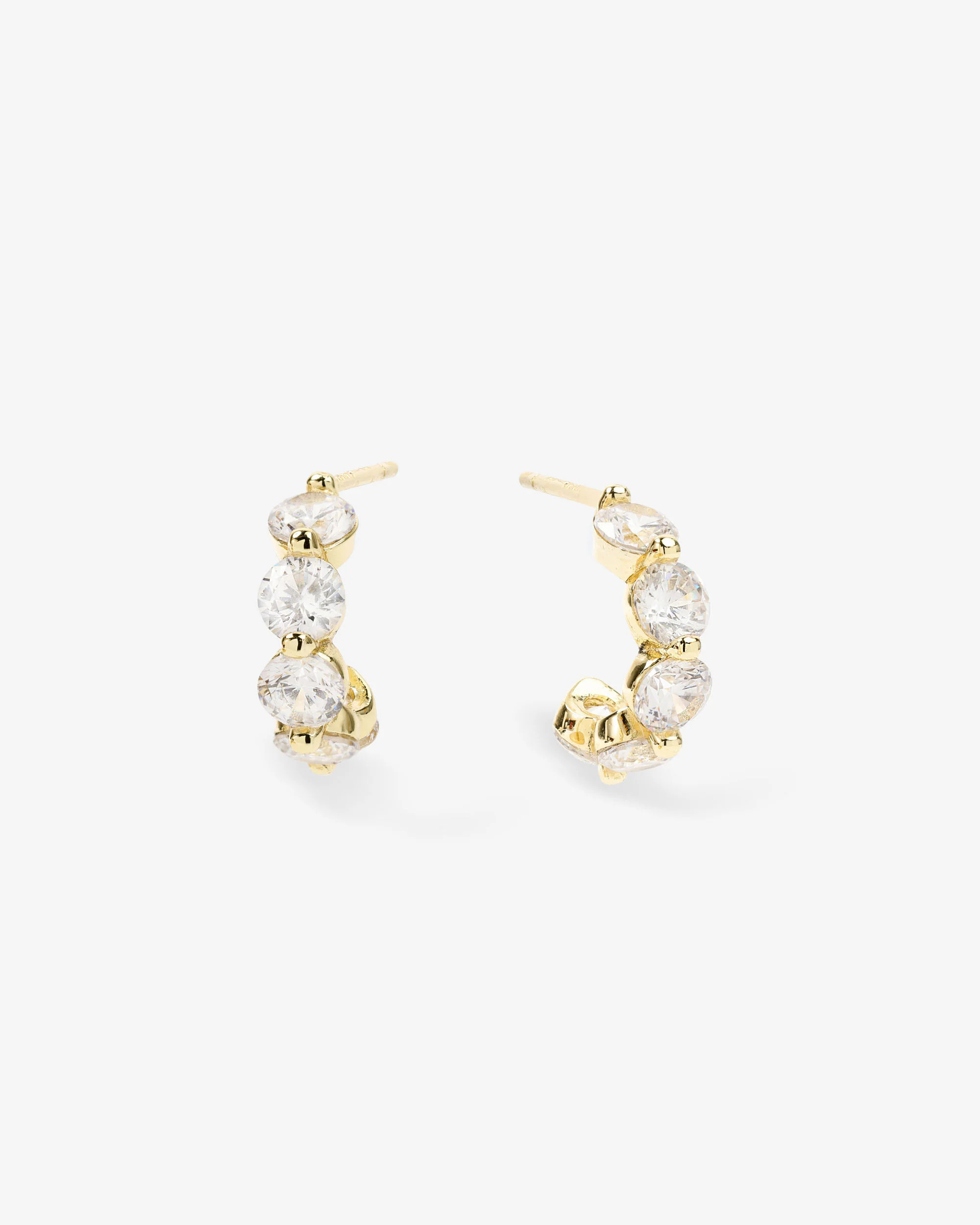 Mama She's an Icon Huggies - Gold|White Diamondettes | Melinda Maria Jewelry