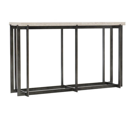 Hathaway 57.13-inch Stone Console Table Best Sculptural Console Tables