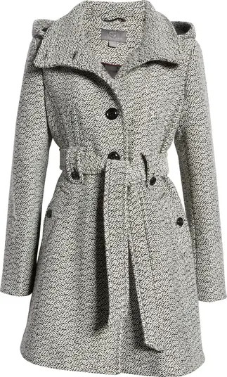 Gallery Belted Hooded A-Line Coat | Nordstrom | Nordstrom