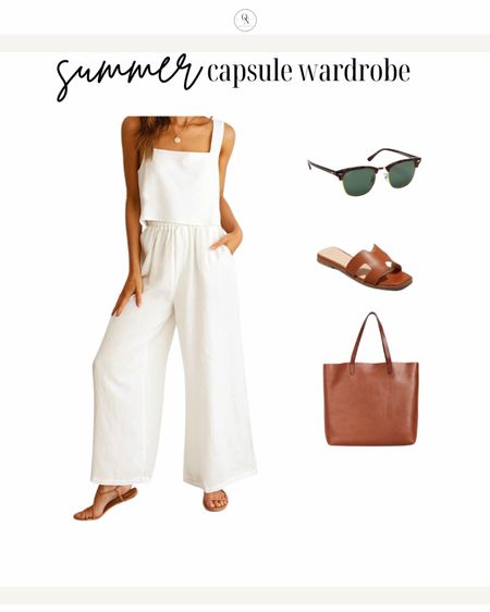 Summer is almost here! Summer and late spring outfit ideas from the summer capsule wardrobe. Here is the summer capsule checklist to make getting dressed easy this summer: 

basic white t-shirt (cropped from madewell)
ribbed tanks  (black + white)
blazers  (black + white)
striped t-shirt
button downs (white + blue)
Amazon two-piece linen set (short or long)
AG denim shorts
Levi’s ribcage white denim jeans
H&M trouser shorts (white + black)
Agolde wide leg denim jeans in disclosure 
cognac sandals (Hermes dupe at target)
black slides
woven heels
fashion sneakers
sunglasses (tortoise + black)
Madewell classic cognac tote
Madewell black mini handbag
Madewell straw bag
Amazon or Left on Friday black swimsuit
Abercrombie swimsuit cover-up

Summer outfits women, summer outfits casual, summer outfits cute, summer outfits classy, resort outfits, summer outfits for mom, summer capsule wardrobe, summer capsule women, summer outfits for work, summer outfits trendy, beach summer outfits, summer outfits jeans, white jeans summery, outfits with trouser shorts, summer outfits for vacation, vacation outfits, summer shorts, what to wear this summer, key staples to wear this summer, summer tops, summer shorts, summer looks 



#LTKSeasonal