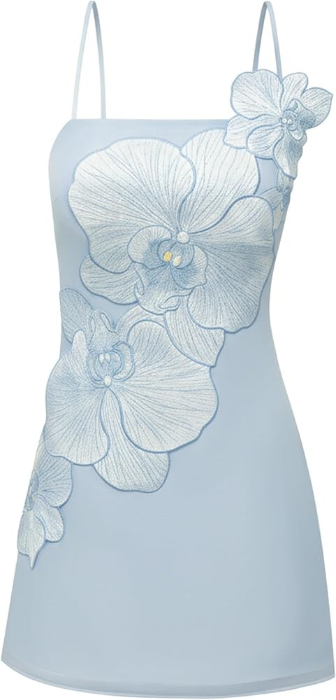 JW PEI Women's Orchid Appliqu\u00e9 Mini Dress | Amazon (US)