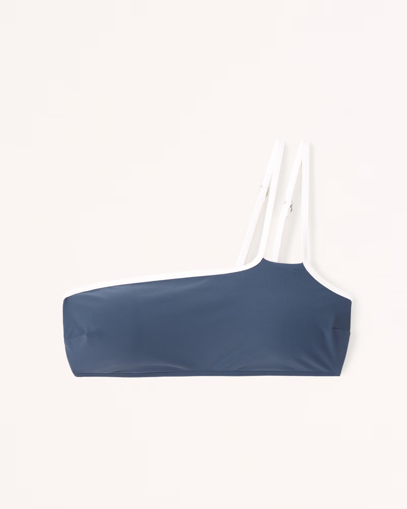 Women's Contrast One-Shoulder Bralette Swim Top | Women's The A&F Getaway Shop | Abercrombie.com | Abercrombie & Fitch (US)