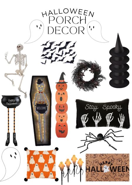 Halloween outdoor decor + porch Halloween decorations + fall decorations + on sale decorations for Halloween 

#LTKsalealert #LTKhome #LTKHalloween