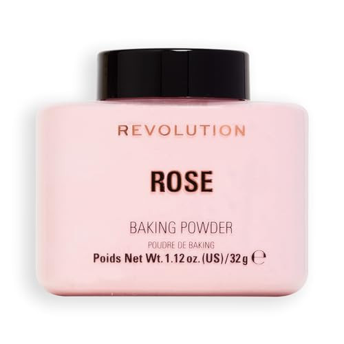 Revolution Beauty London, Loose Baking Powder, Makeup Setting Powder, Long-Lasting Coverage, Mattifies & Reduces Shine, Rose, 1.12 oz | Amazon (US)