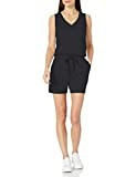 Amazon Essentials Women's Studio Terry Romper, Black, Medium | Amazon (US)