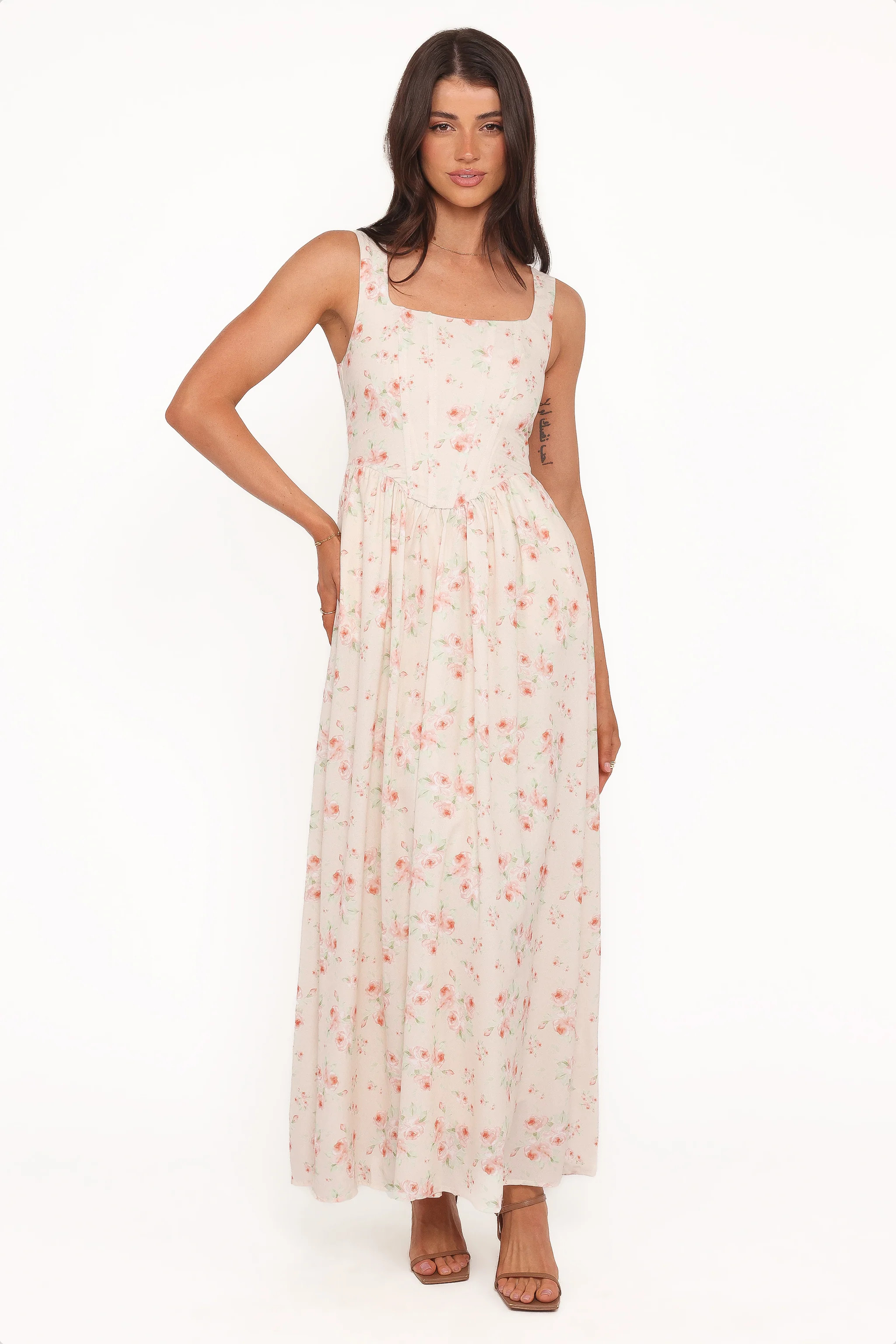 Vespa Midi Dress - Peach Floral | Petal & Pup (US)