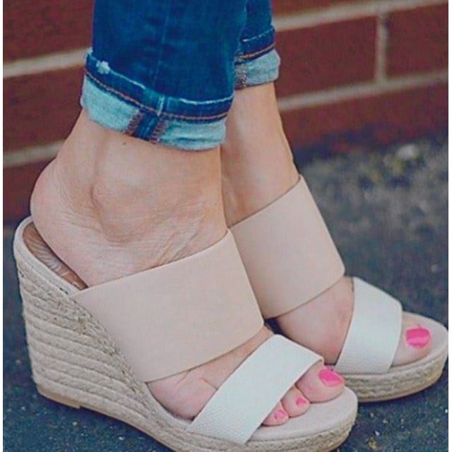 Women's Adelina Slide Sandals, Two Band Espadrille by A New Day, Multiple Sizes | Walmart (US)