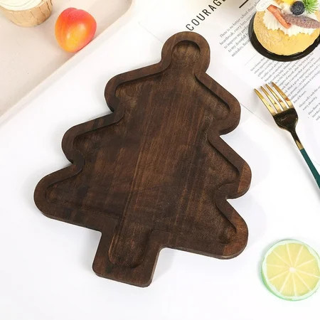 pathside Christmas Tree Shaped Wood Cutting Board for kitchen, Christmas Wooden Serving Tray Platter Rustic Farmhouse, Christmas Decoration Charcuterie Tree Boards, 8"x10" | Walmart (US)