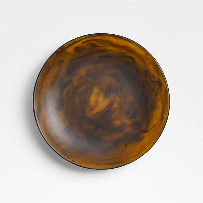 Naya Tortoise Resin Salad Plate + Reviews | Crate & Barrel | Crate & Barrel