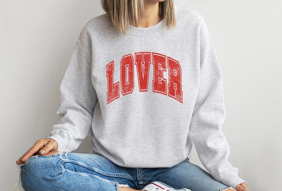 Lover Sweatshirt, Lover Valentines Sweatshirt, Happy Valentine's Day Sweatshirt, Valentines Day S... | Etsy (US)