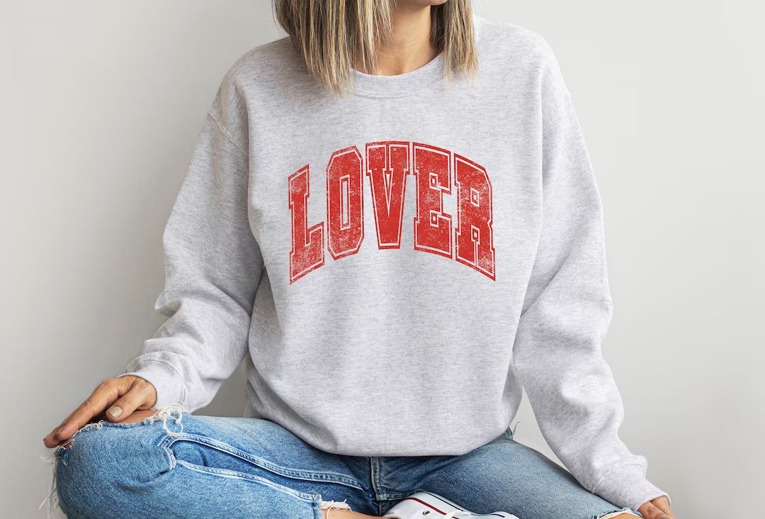 Lover Sweatshirt, Lover Valentines Sweatshirt, Happy Valentine's Day Sweatshirt, Valentines Day S... | Etsy (US)