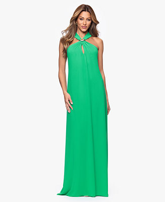 Women's Long Halter Neck Ball Gown | Macy's