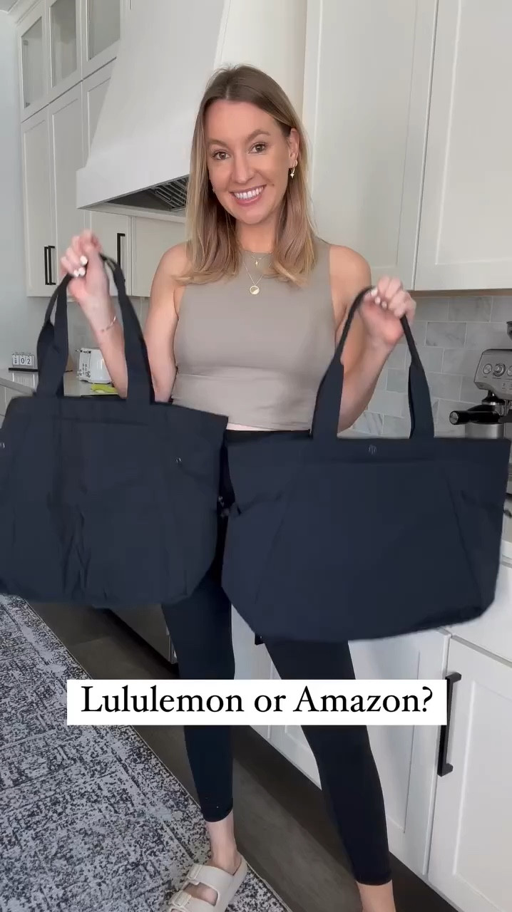 Lululemon look for less tote bag!! Comes in a few different colors 
#founditonamazon 

#LTKVideo #LTKFitness #LTKTravel