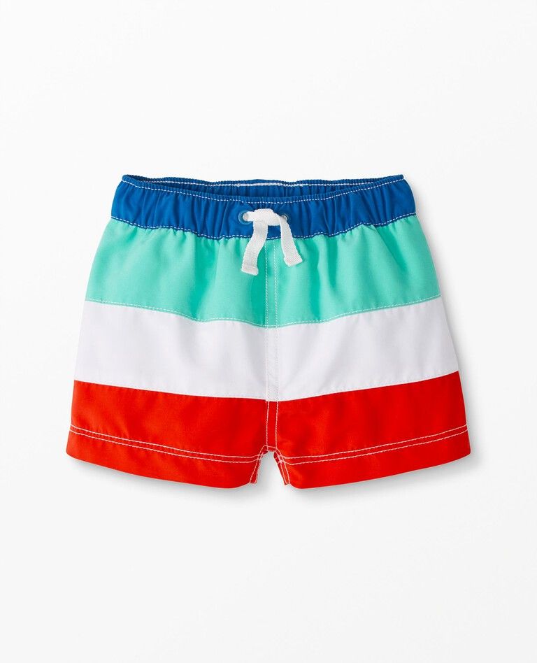 Baby Recycled Woven Colorblock Swim Trunk | Hanna Andersson