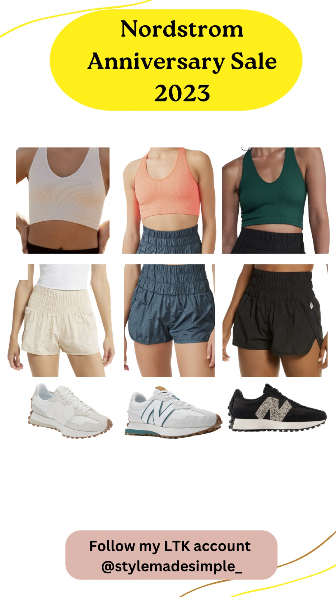 Free people movement cropped tank tops, free people movement shorts, new balance tennis shoes, new balance running shoes , Nordstrom sale 2023

#LTKsalealert #LTKFitness #LTKxNSale