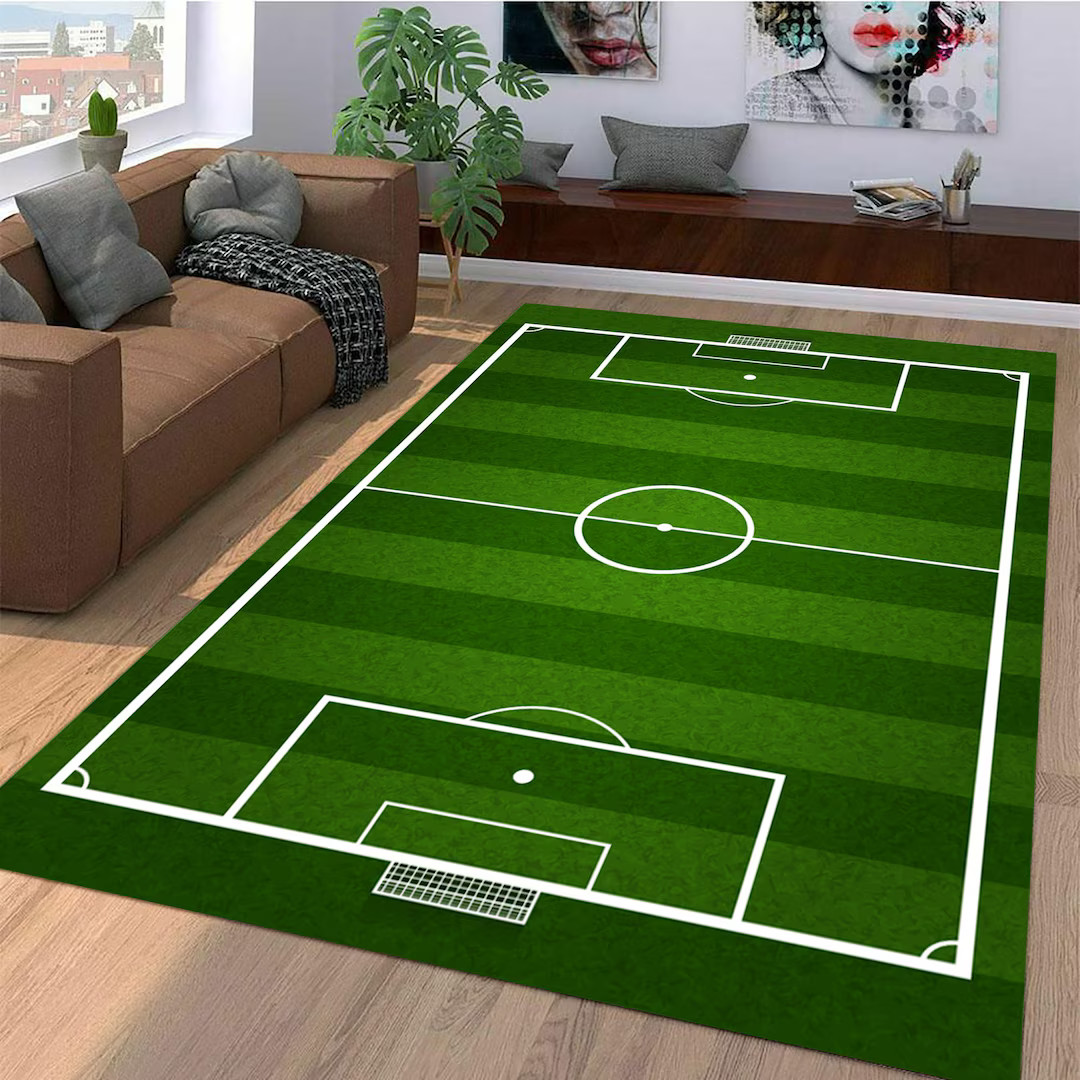 Green Soccer Field Football Field Gridiron Sport Rug Sport - Etsy | Etsy (US)