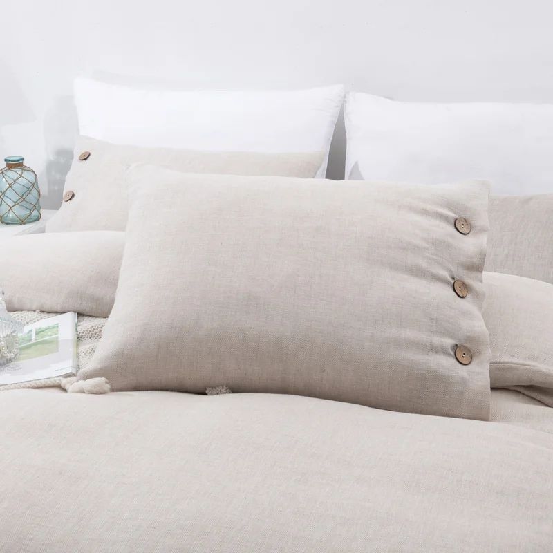 Woodall Linen Reversible Duvet Cover Set | Wayfair Professional