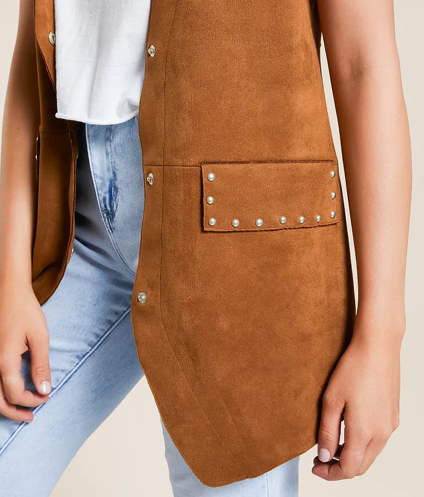 Studded Faux Suede Vest | Buckle