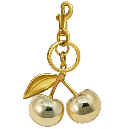 nylry Cherry Keychain & Bag Charm - Cute & Nostalgic Y2K Kawaii Accessory - Bronze Gold | Amazon (US)