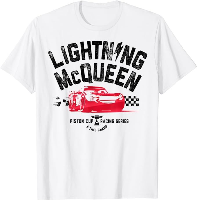 Disney Pixar Cars 3 Lightning McQueen Ready Graphic T-Shirt T-Shirt | Amazon (US)