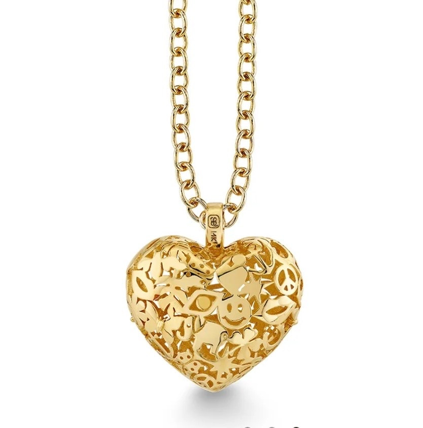 Sydney Evan
GOLD & DIAMOND PUFFY ICON WALLPAPER HEART CHARM

Crafted from 14k gold, the Puffy Icon Wallpaper Heart Charm features a softly sculpted heart silhouette with diamonds on the bail. Designed with our signature icons in a wallpaper-inspired pattern, it brings a playful yet timeless touch to the collection.

#LTKootd #LTKWedding #LTKWorkwear